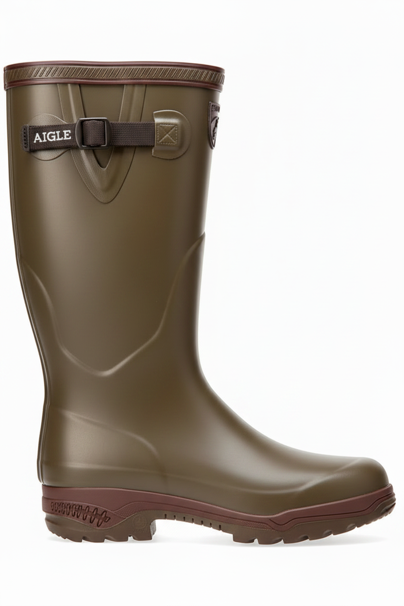 Neoprene Lined Anti-Fatigue Wellington Boot - Khaki