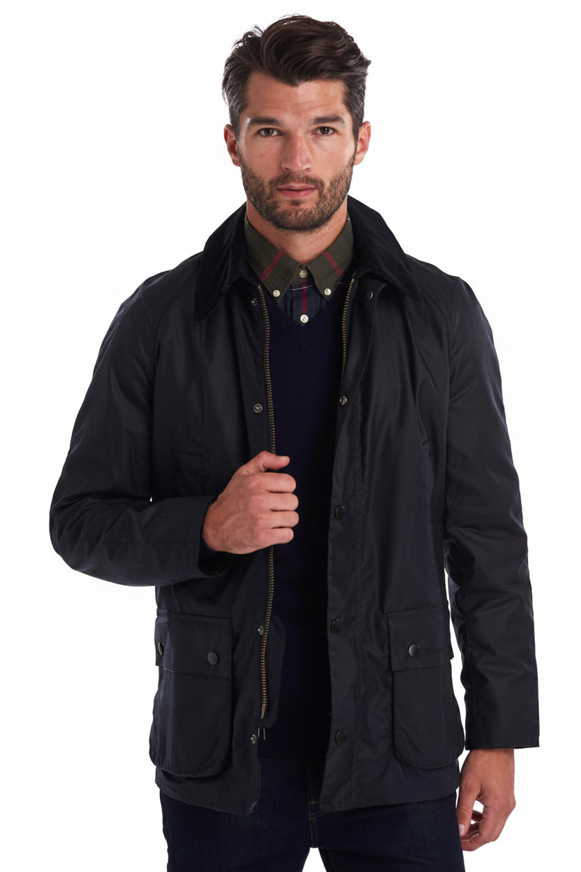 Mens Wax Jacket - Navy