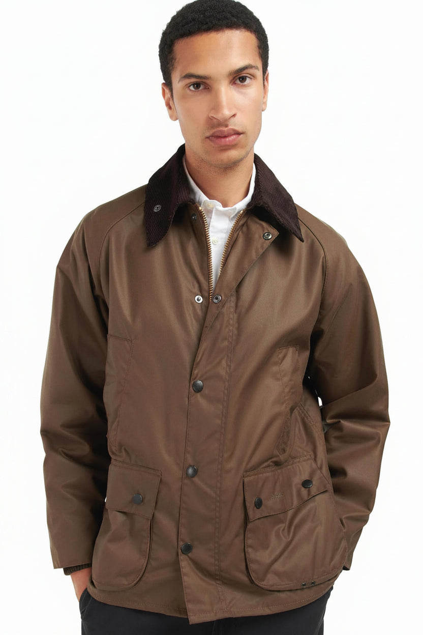 Mens Waxed Jacket - Bark