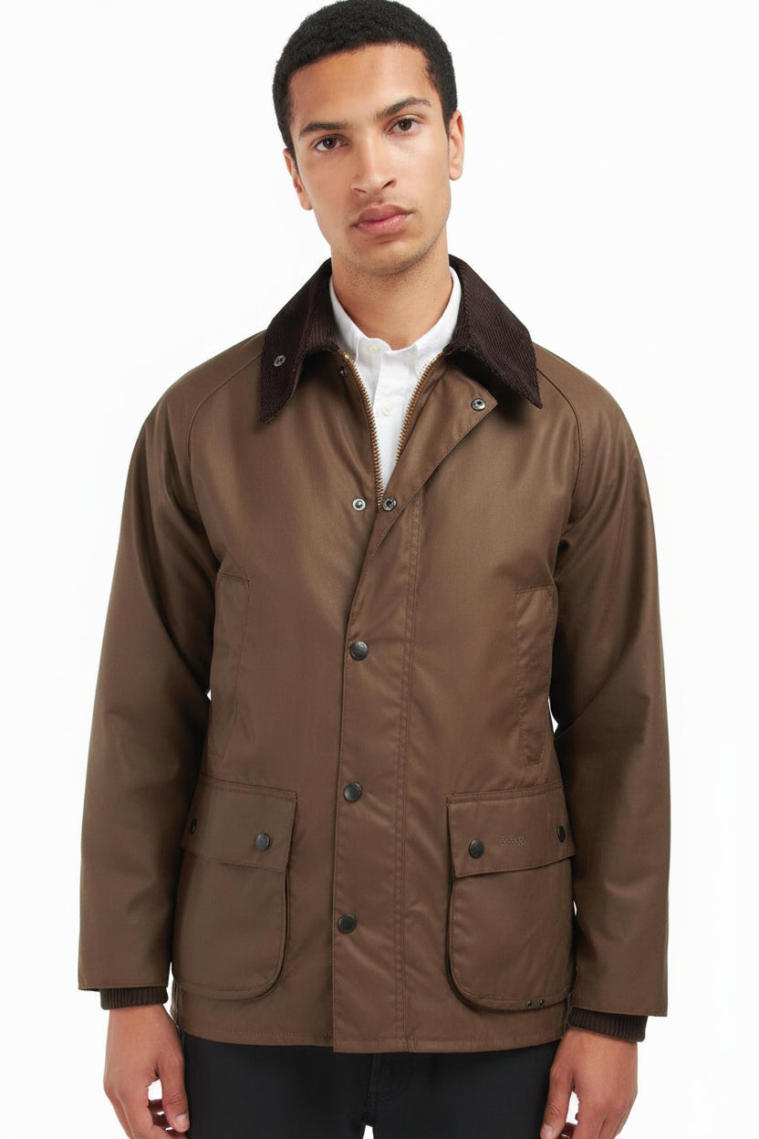 Mens Waxed Jacket - Bark