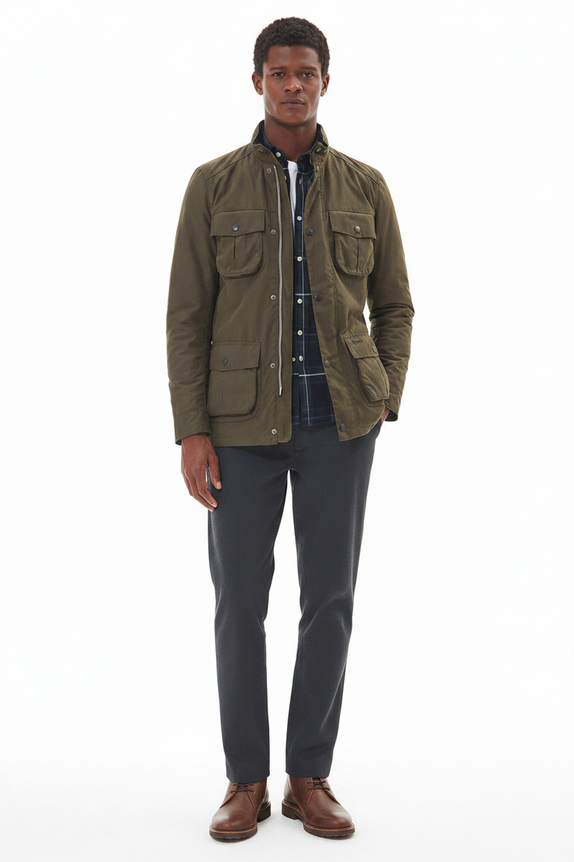 Mens Wax Jacket - Beech