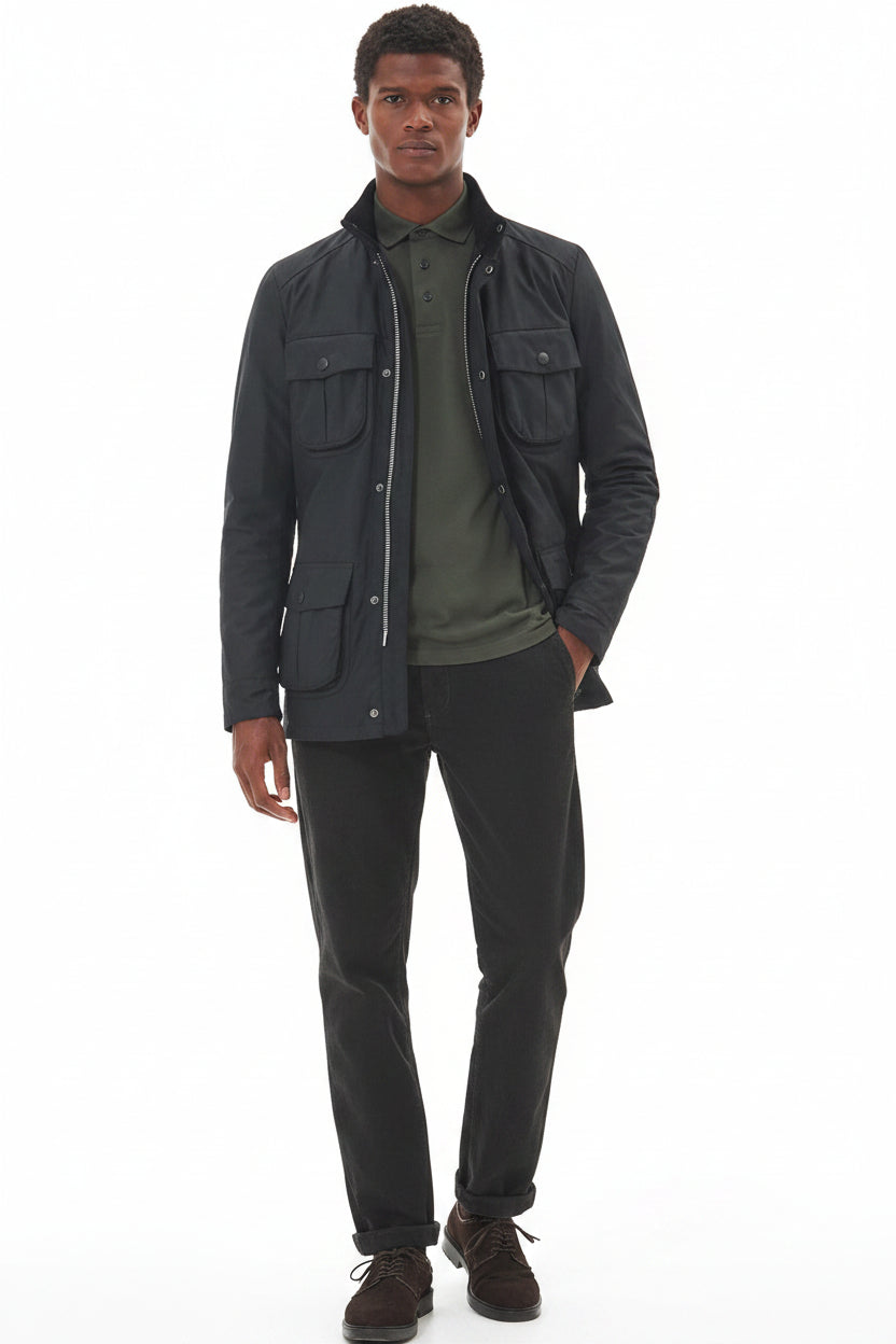 Mens Wax Jacket - Black