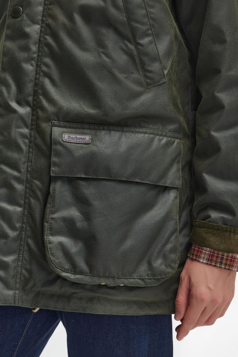 Womens Waxed Jacket - Fern