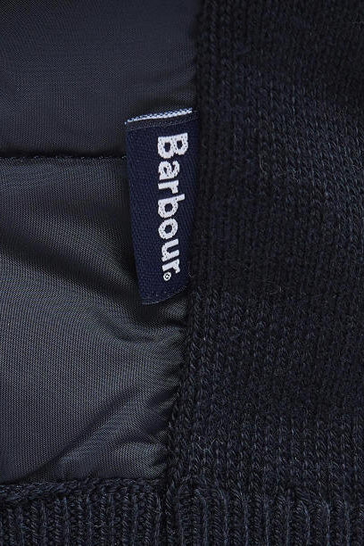 Mens Baffle Zip Sweater - Navy
