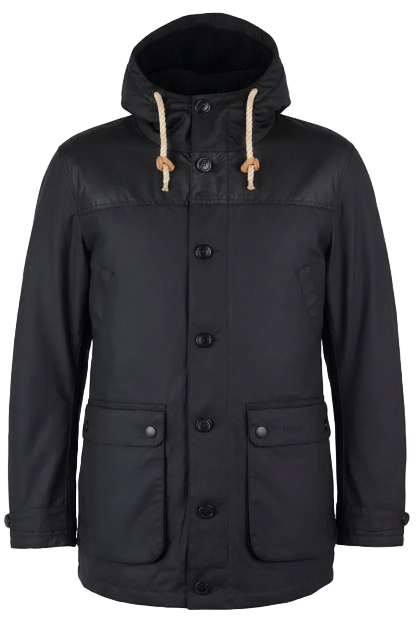 Mens Wax Parka - Black