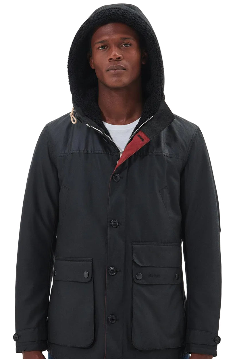 Mens Wax Parka - Black
