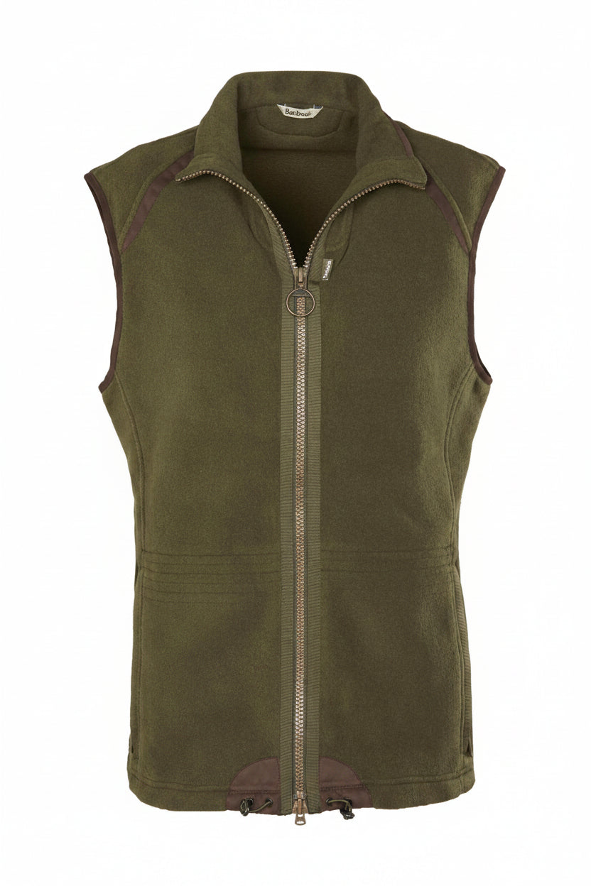 Mens Fleece Gilet - Olive