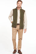 Mens Fleece Gilet - Olive