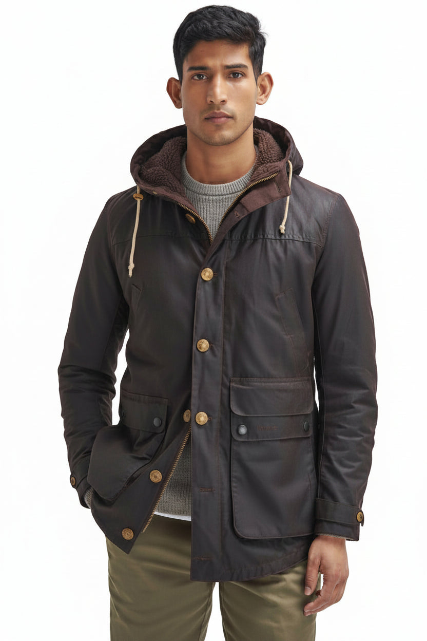 Mens Wax Parka - Rustic