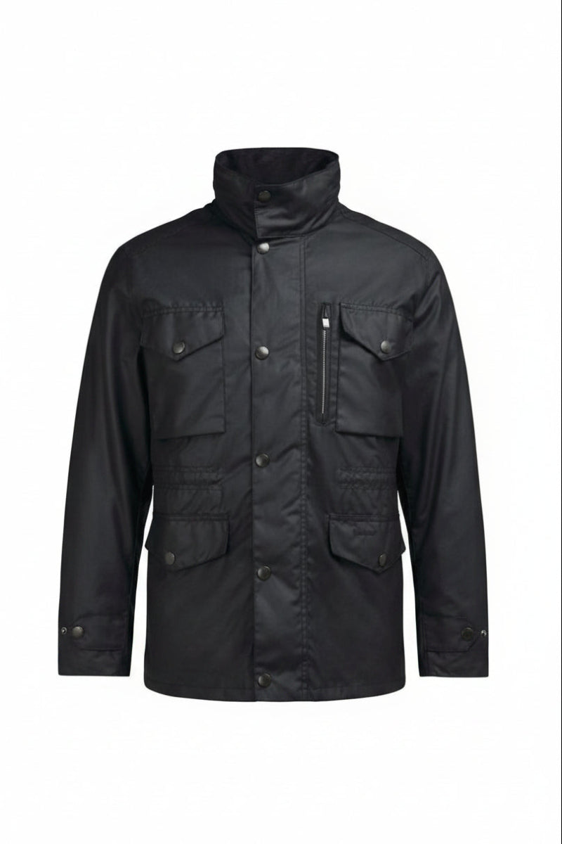 Mens Wax Jacket - Black