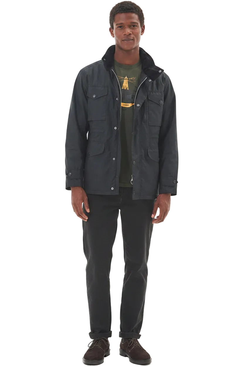 Mens Wax Jacket - Black