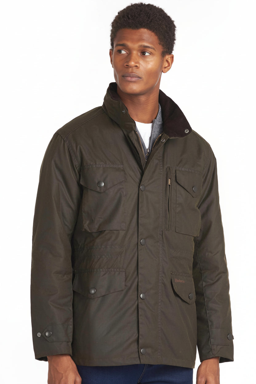 Mens Wax Jacket - Olive