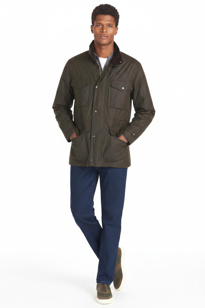 Mens Wax Jacket - Olive