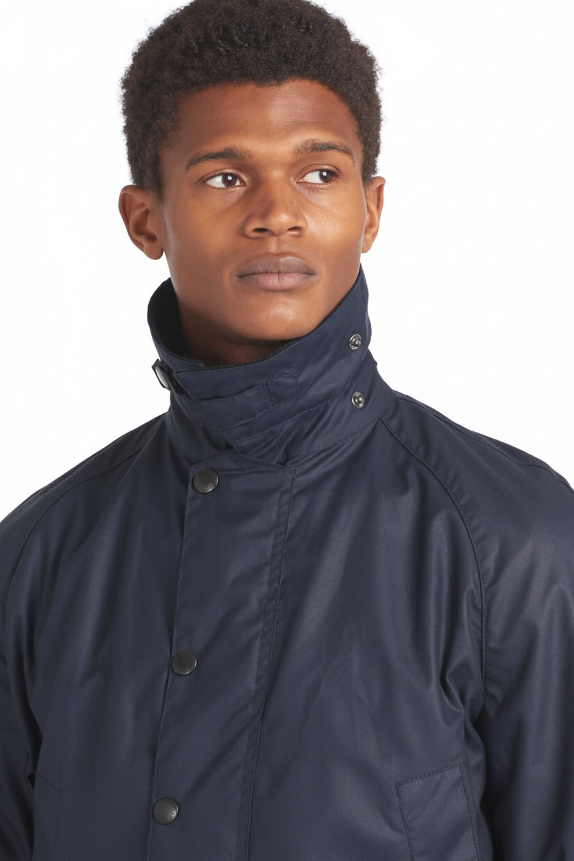 Mens Waxcotton Coat - Navy