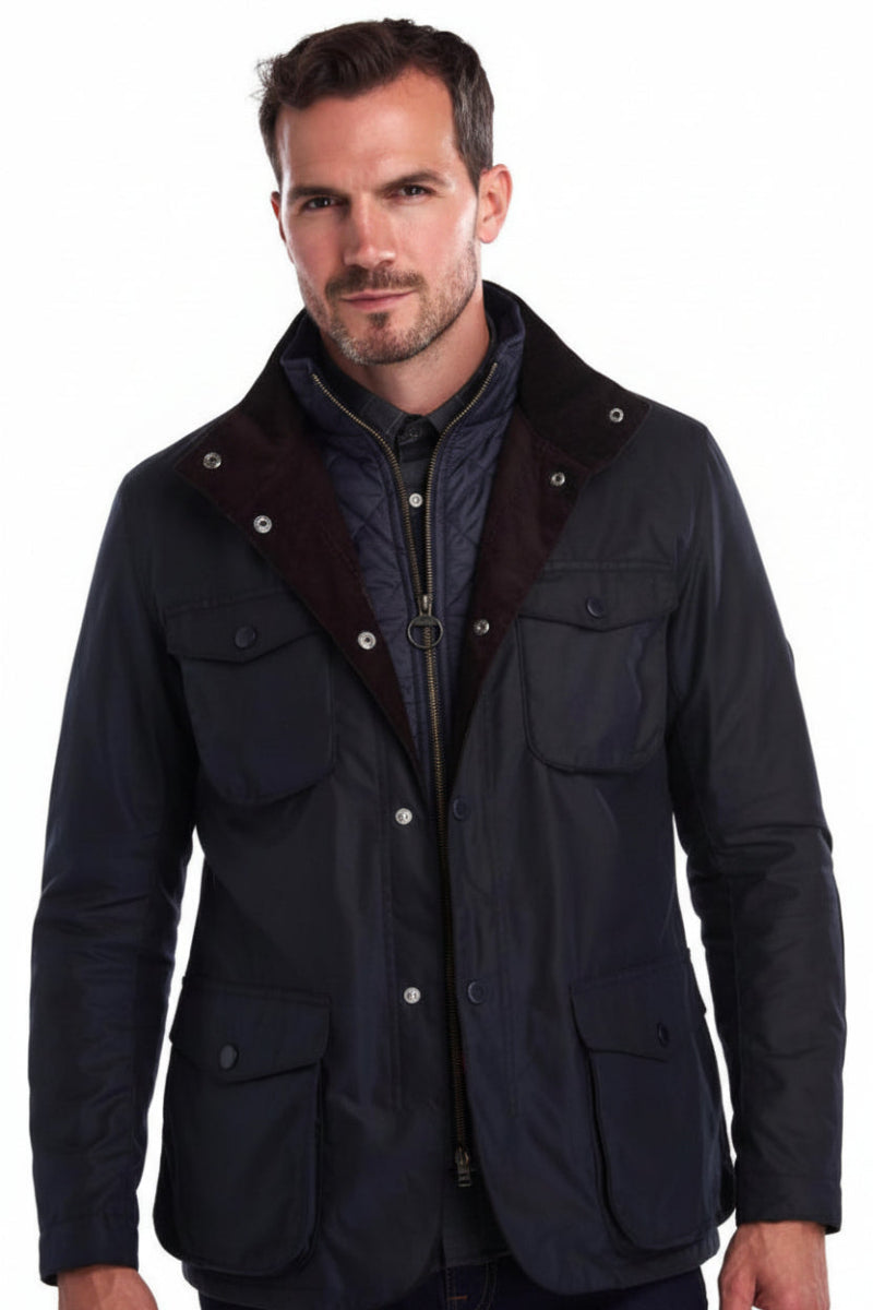 Mens Wax Jacket - Navy