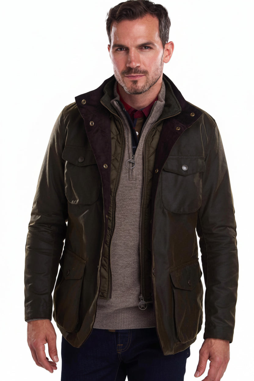 Mens Wax Jacket - Olive