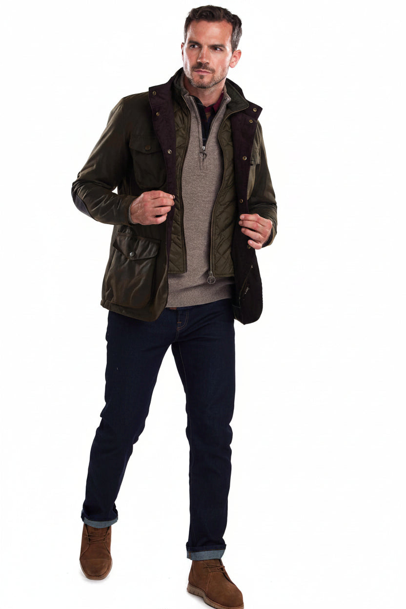 Mens Wax Jacket - Olive