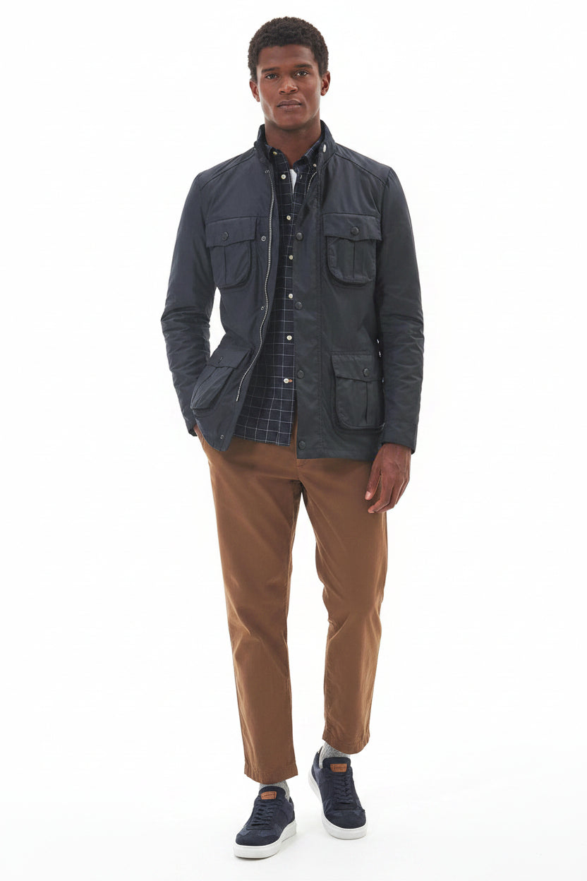 Mens Wax Jacket - Navy
