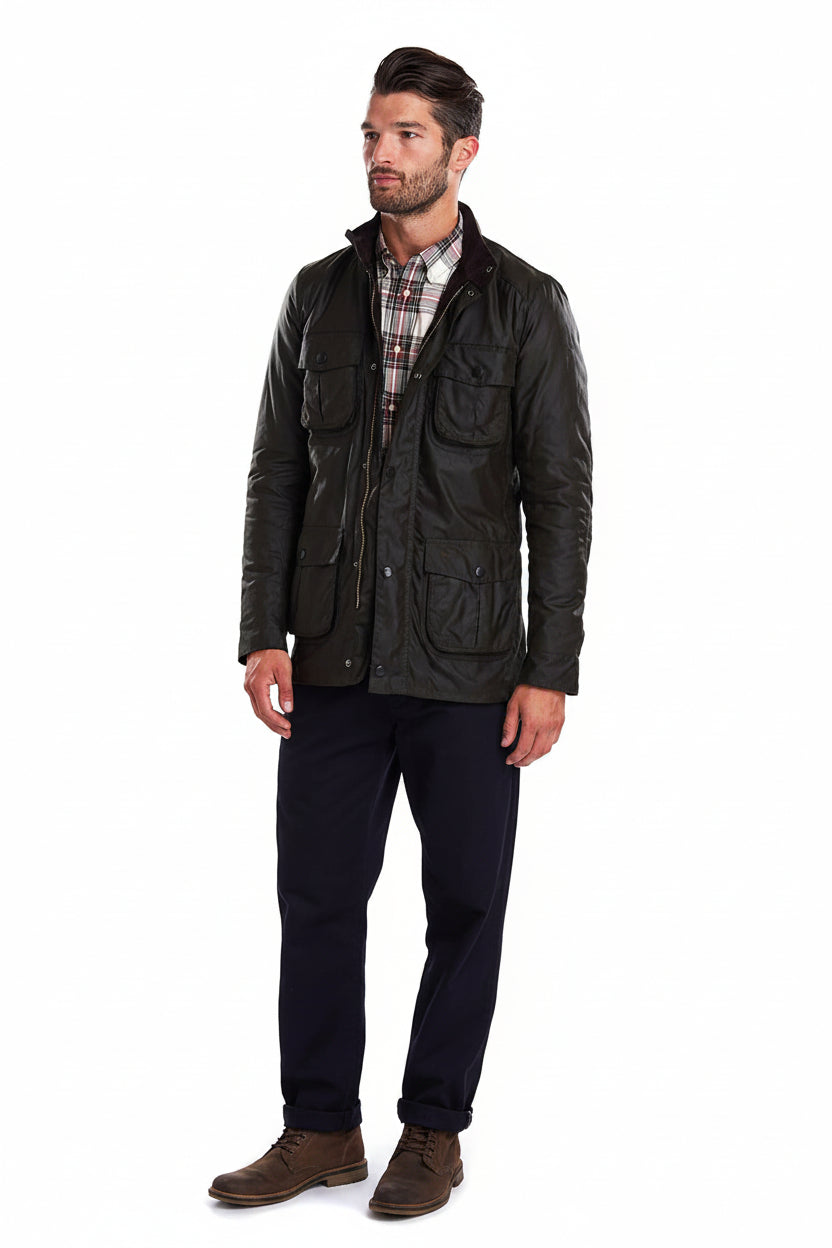 Mens Wax Jacket - Olive