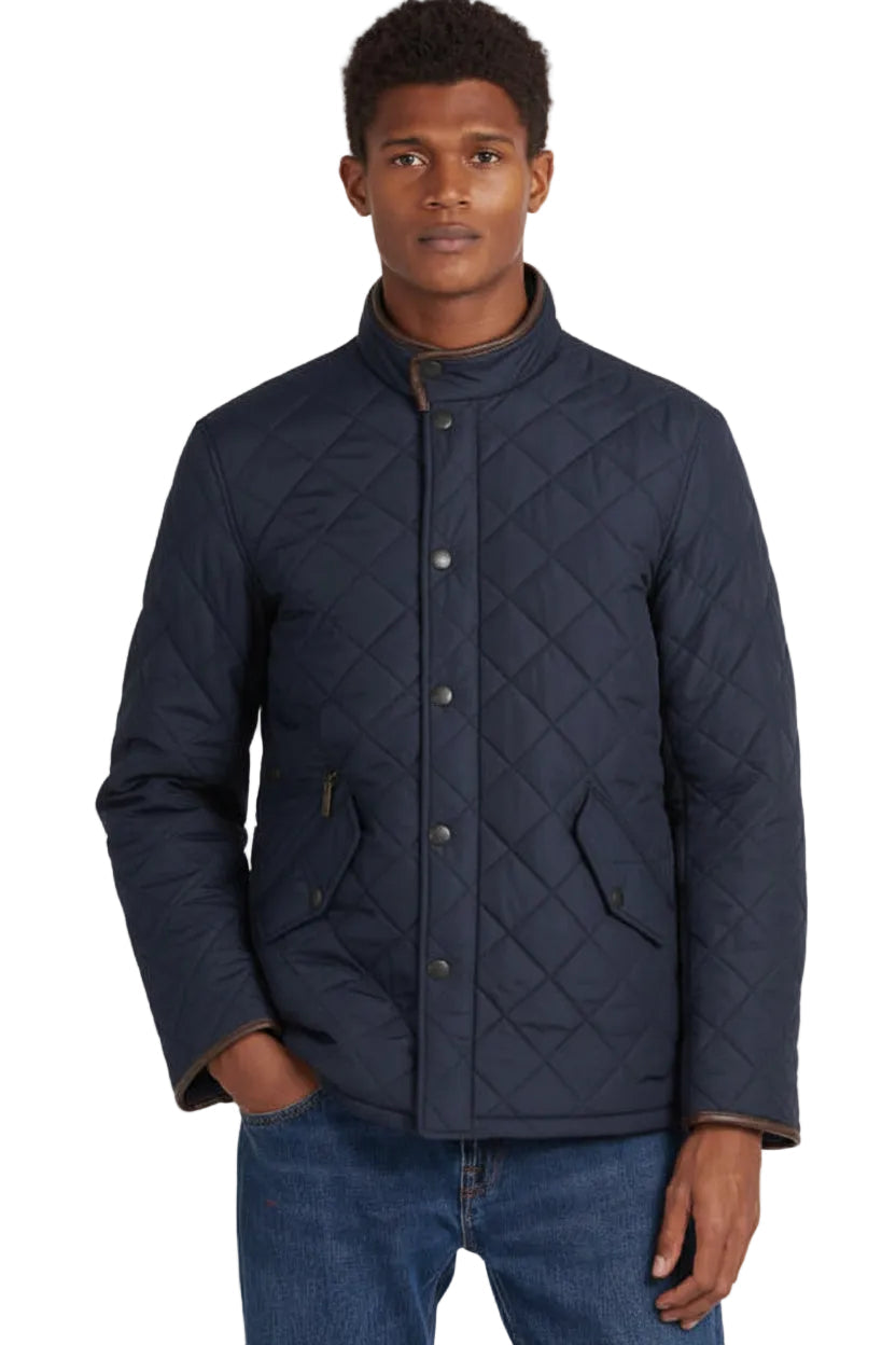 Mens Quilted Jacket - Navy