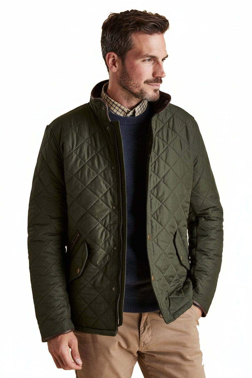 Mens Quilted Jacket - Sage