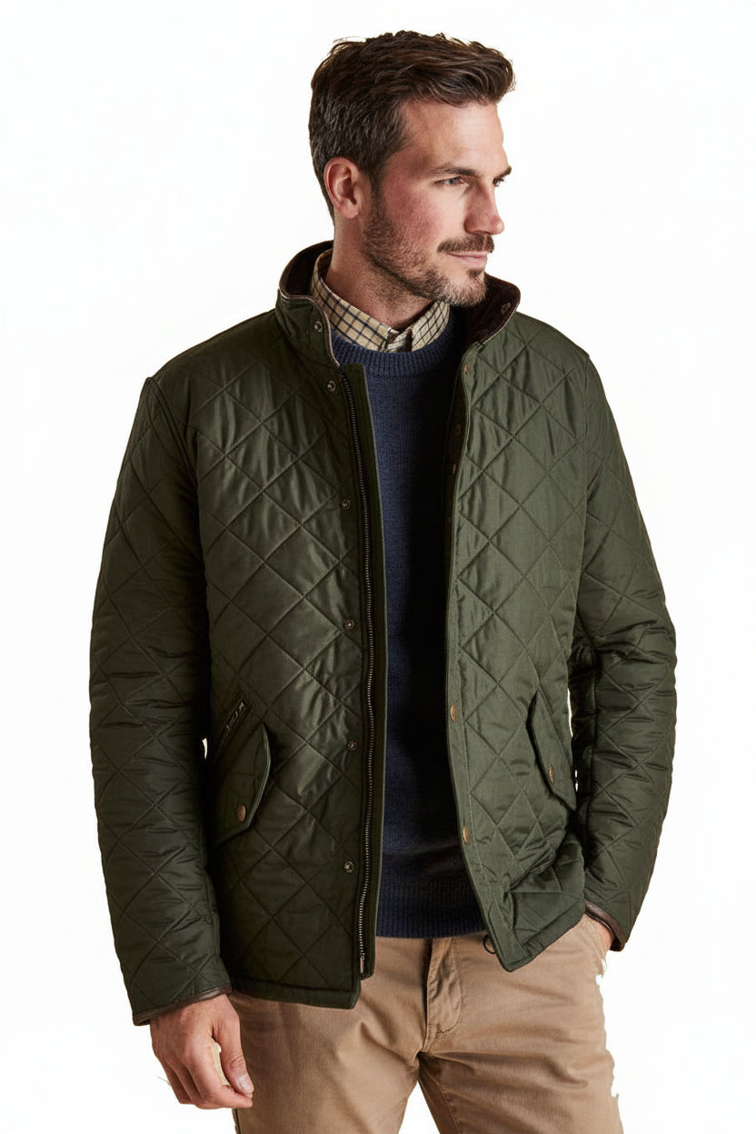 Mens Quilted Jacket - Sage