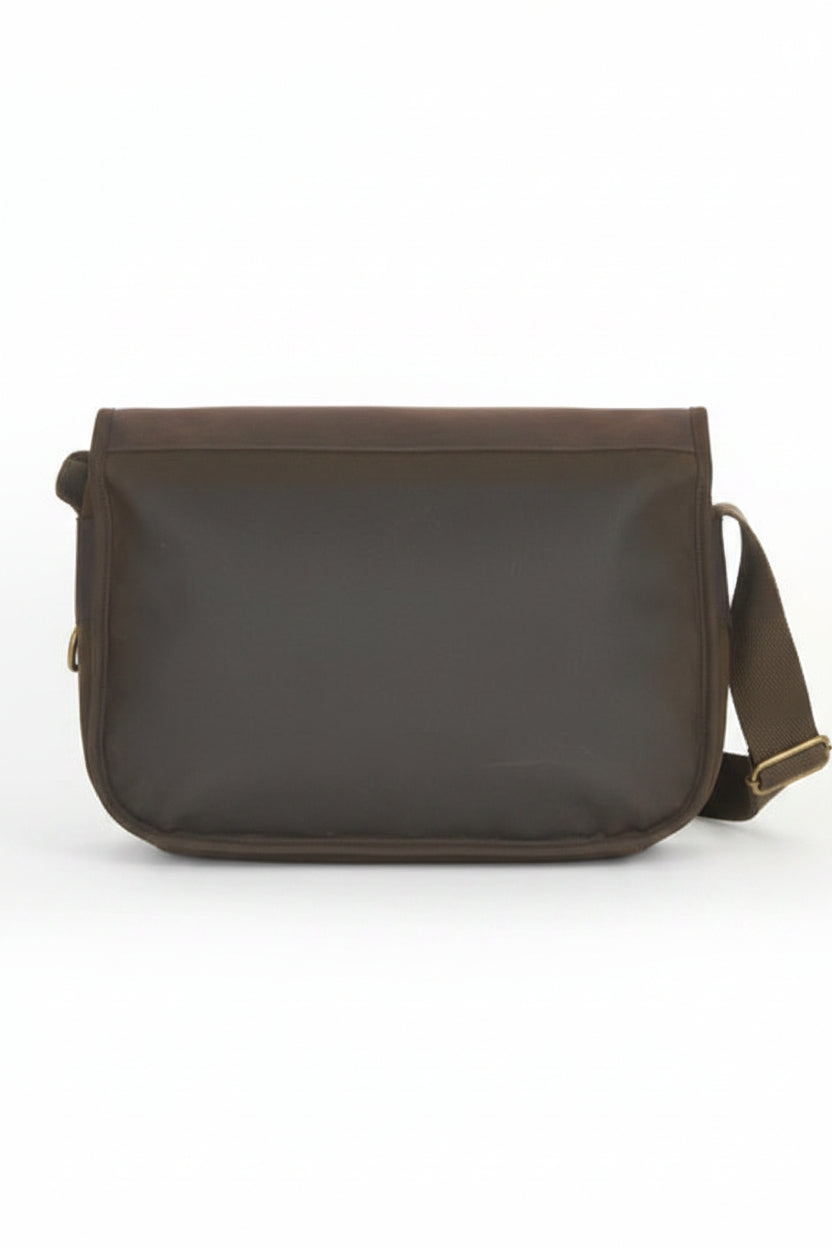 Wax & Leather Messenger Bag - Dark Olive