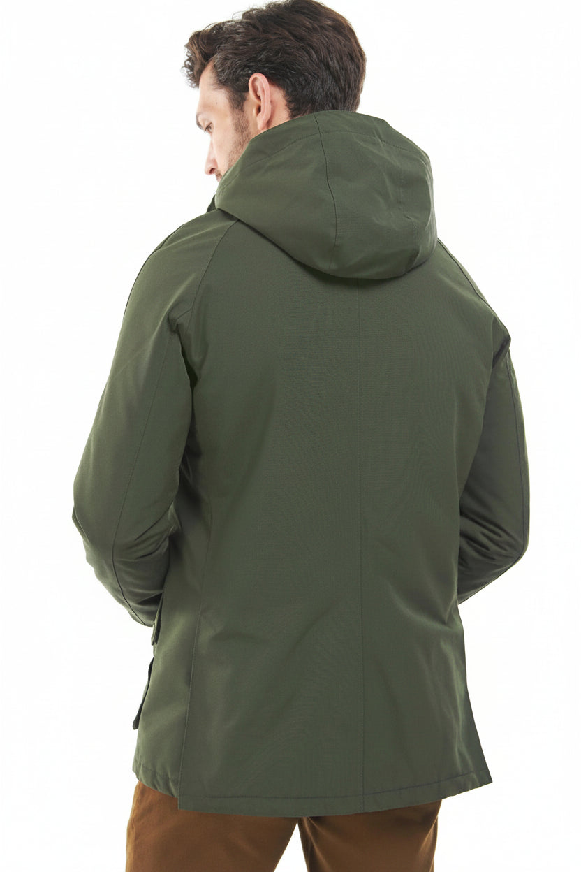 Mens Waterproof Quilted Jacket - Sage
