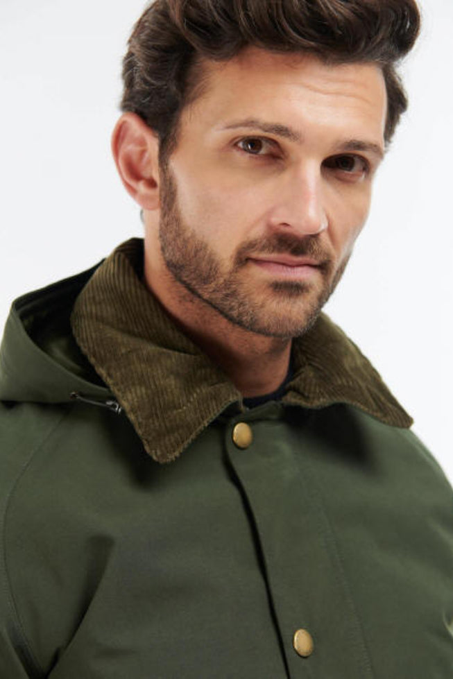 Mens Waterproof Quilted Jacket - Sage