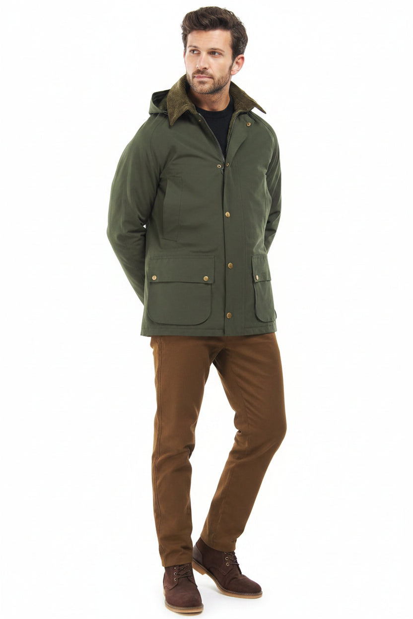 Mens Waterproof Quilted Jacket - Sage