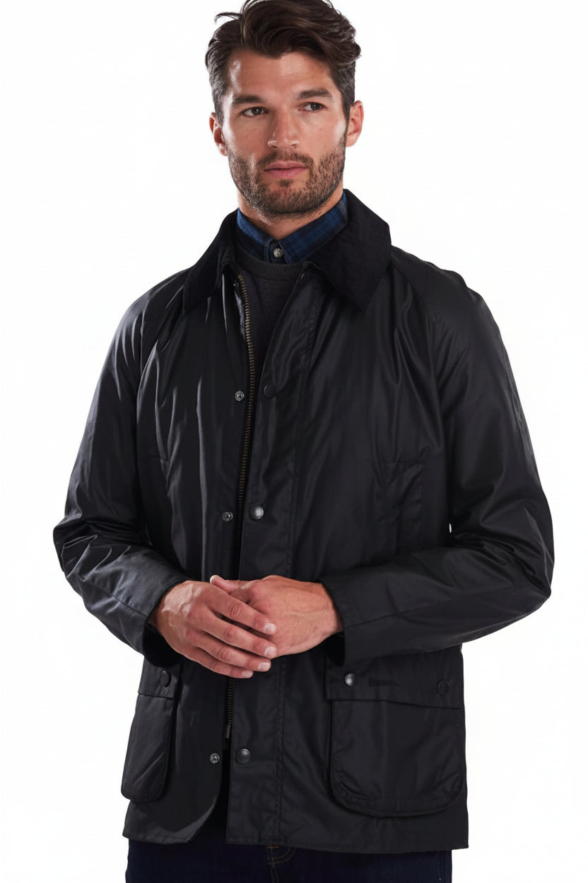 Mens Wax Jacket - Black