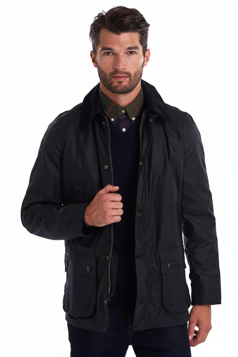 Mens Wax Jacket - Navy
