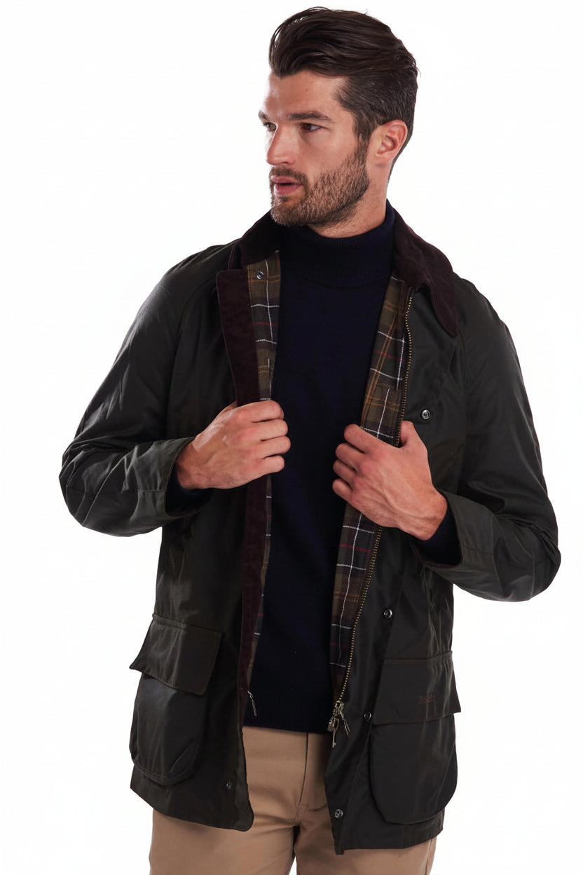 Mens Waxcotton Coat - Olive