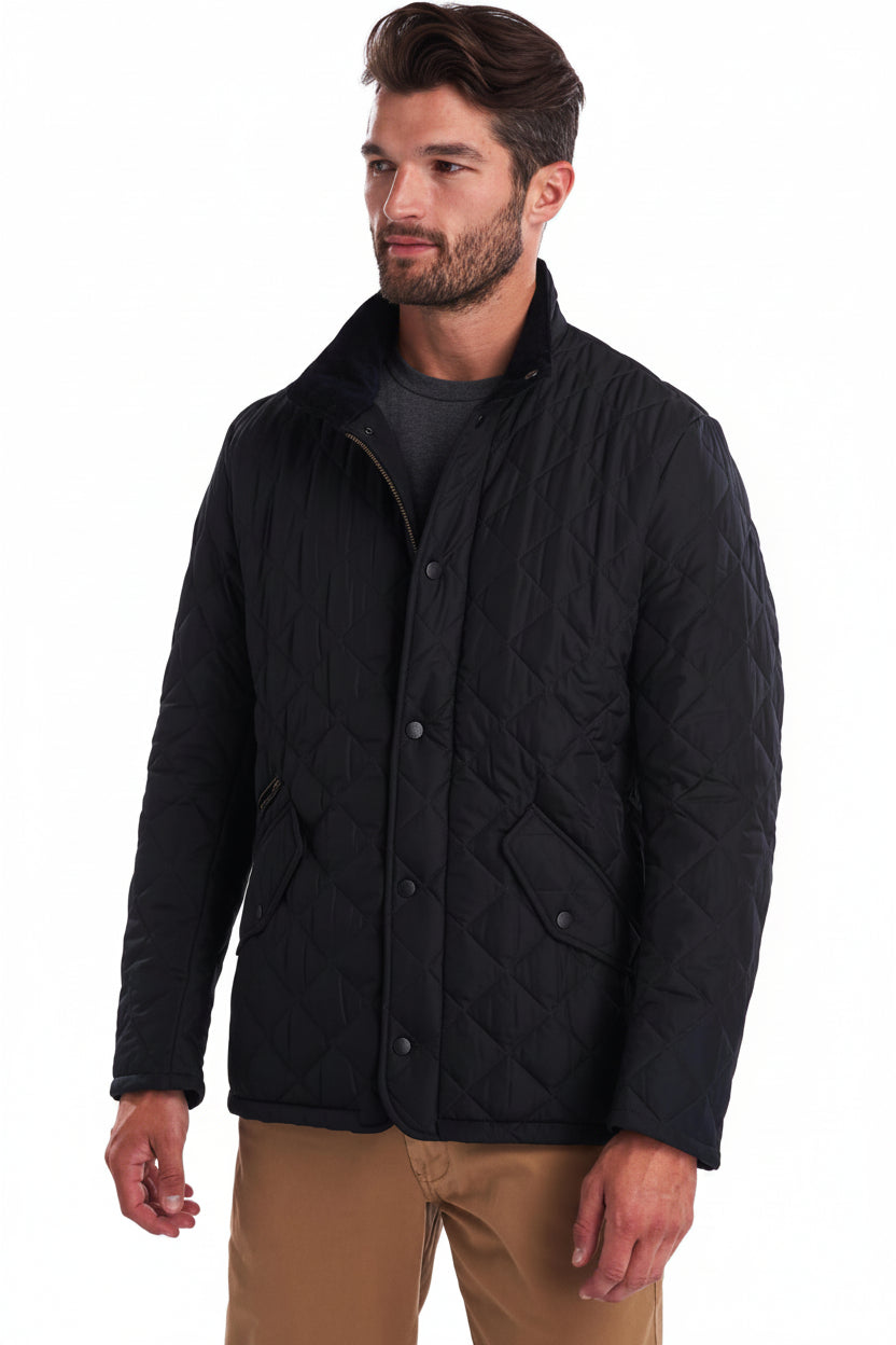 Mens Quilted Jacket - Black