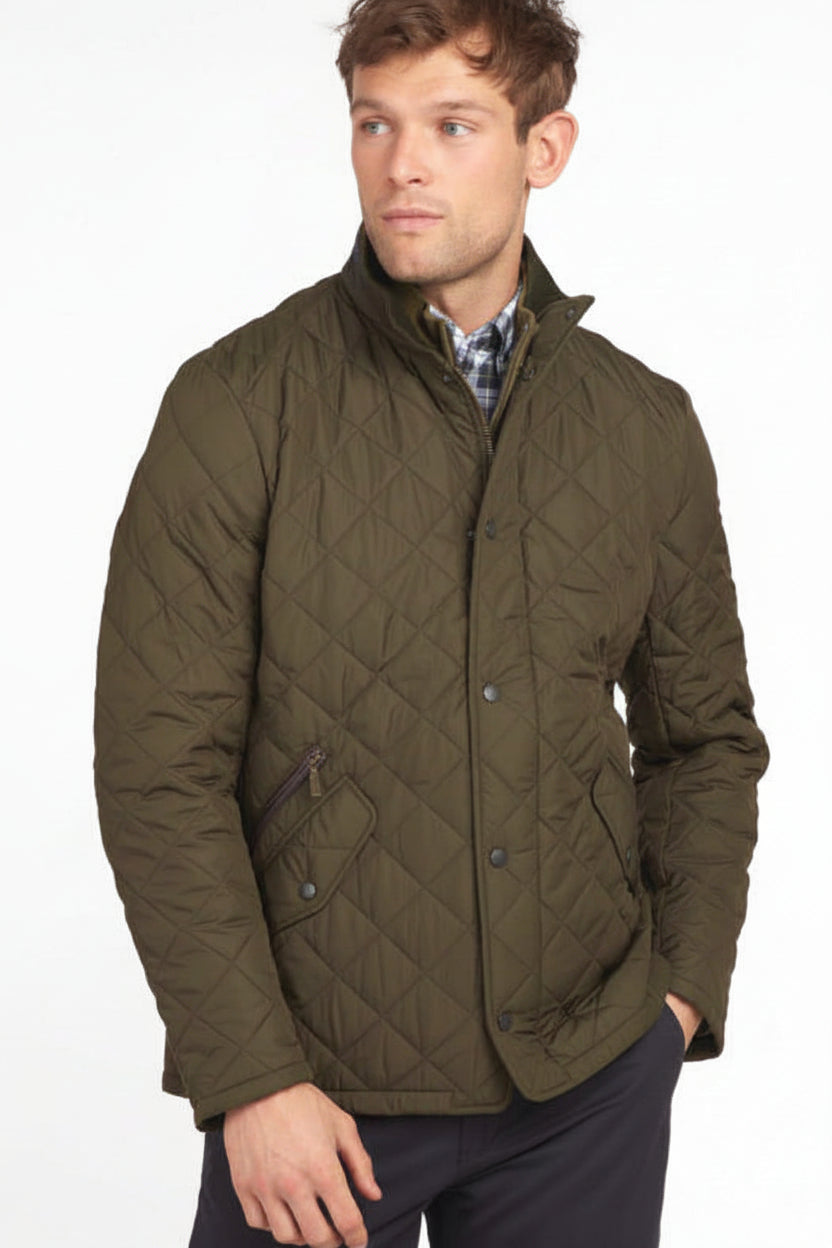 Mens Quilted Jacket - Olive