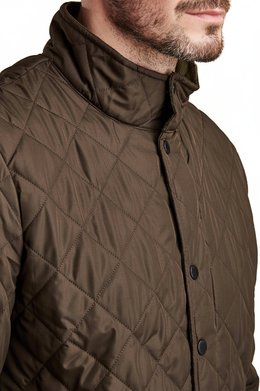 Mens Quilted Jacket - Olive