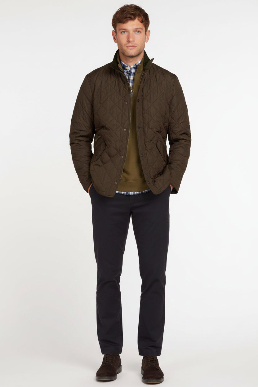 Mens Quilted Jacket - Olive