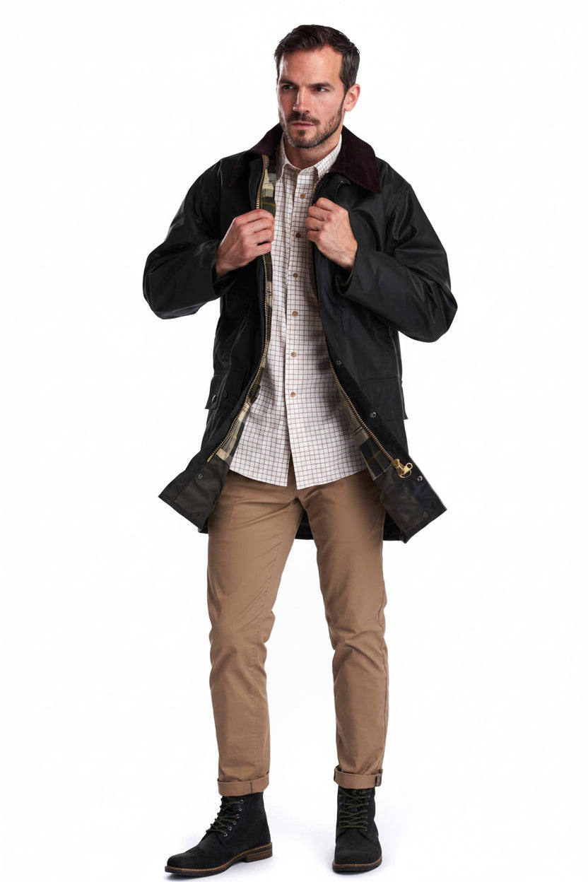 Mens Wax Jacket - Sage