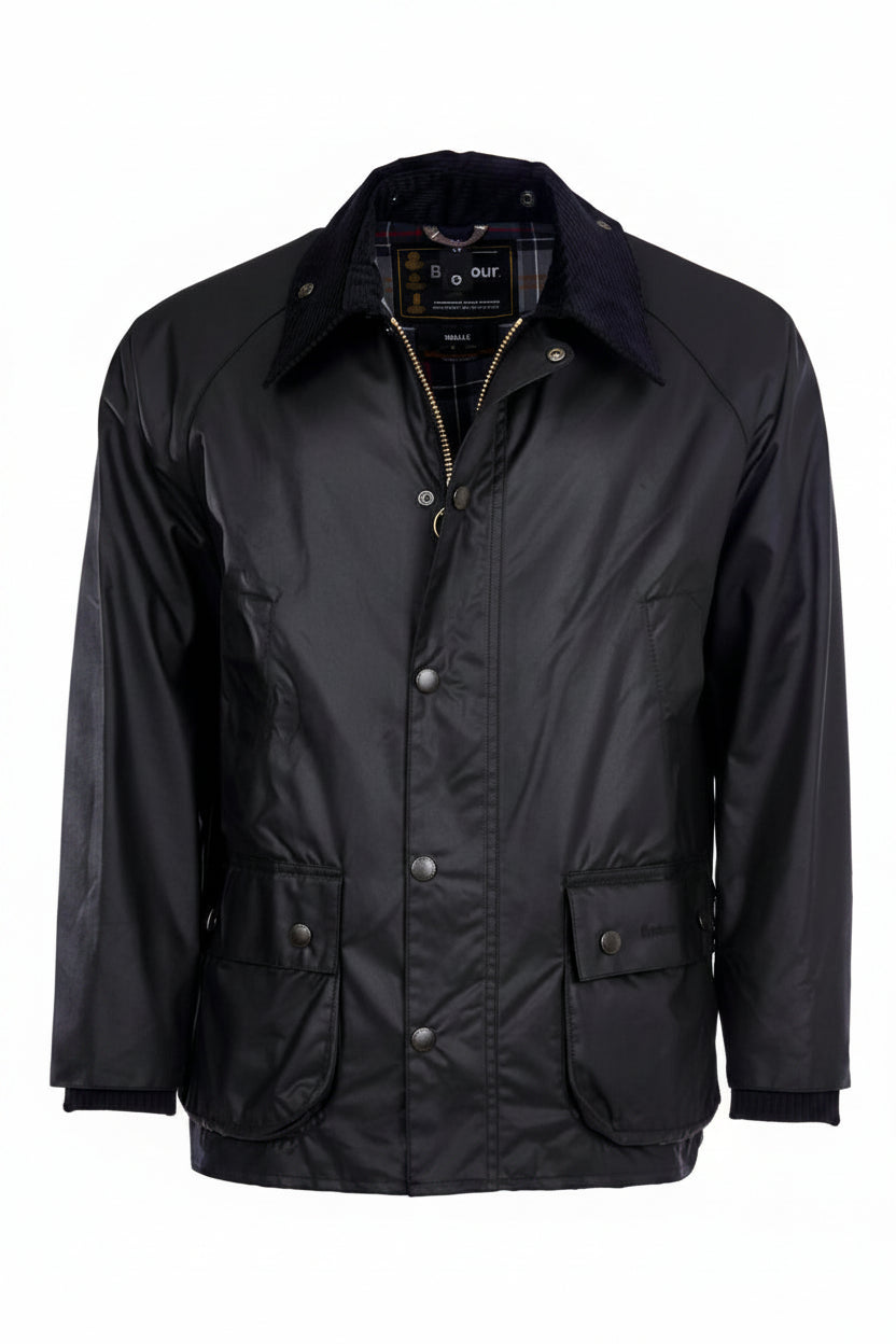 Mens Waxed Jacket - Black
