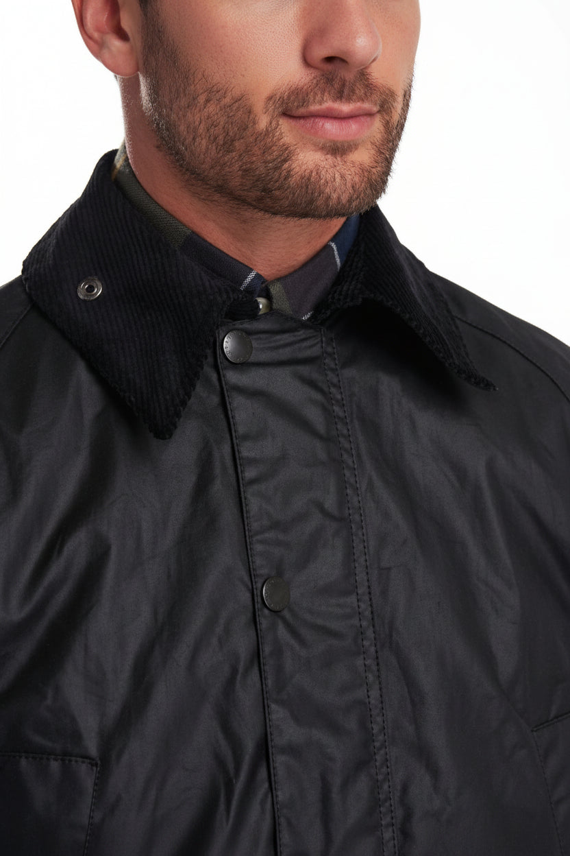 Mens Waxed Jacket - Black