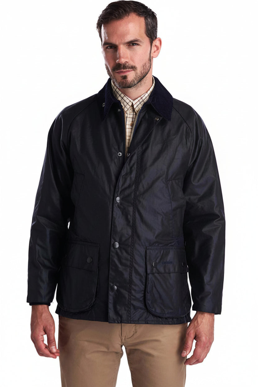 Mens Waxed Jacket - Navy