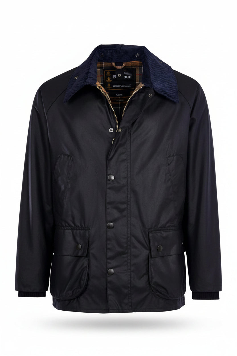 Mens Waxed Jacket - Navy