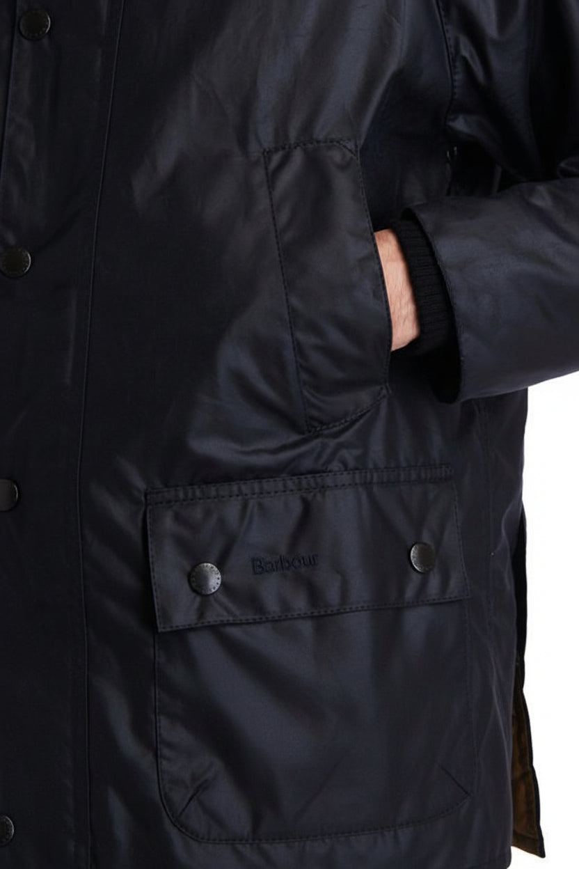 Mens Waxed Jacket - Navy