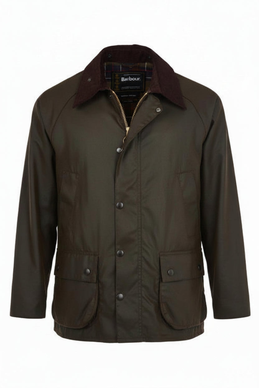 Mens Waxed Jacket - Olive
