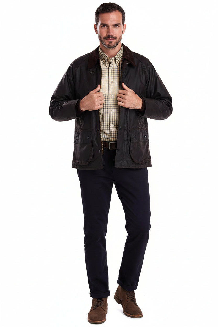 Mens Waxed Jacket - Rustic