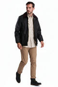 Mens Waxed Jacket - Sage