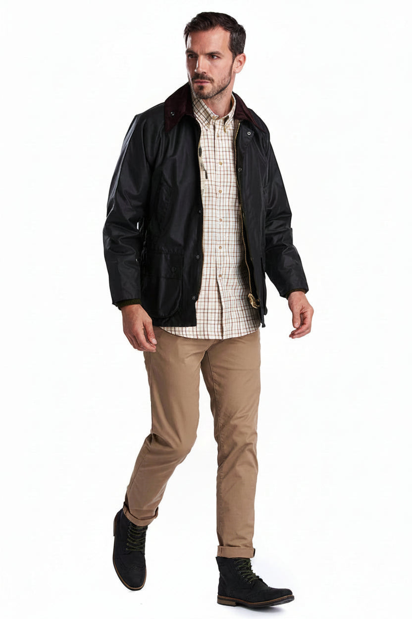 Mens Waxed Jacket - Sage