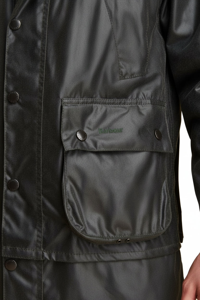 Mens Waxed Jacket - Sage