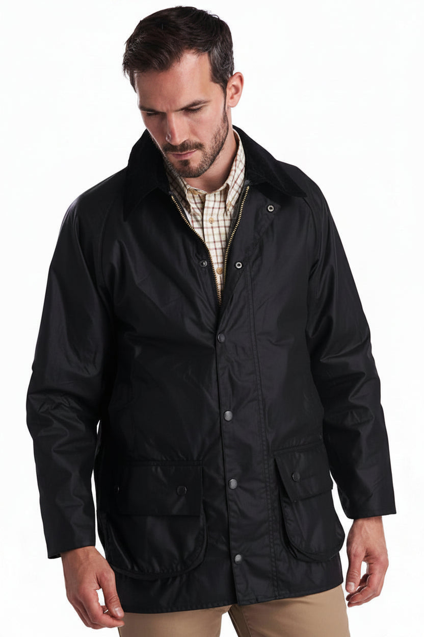 Mens Wax Jacket - Black