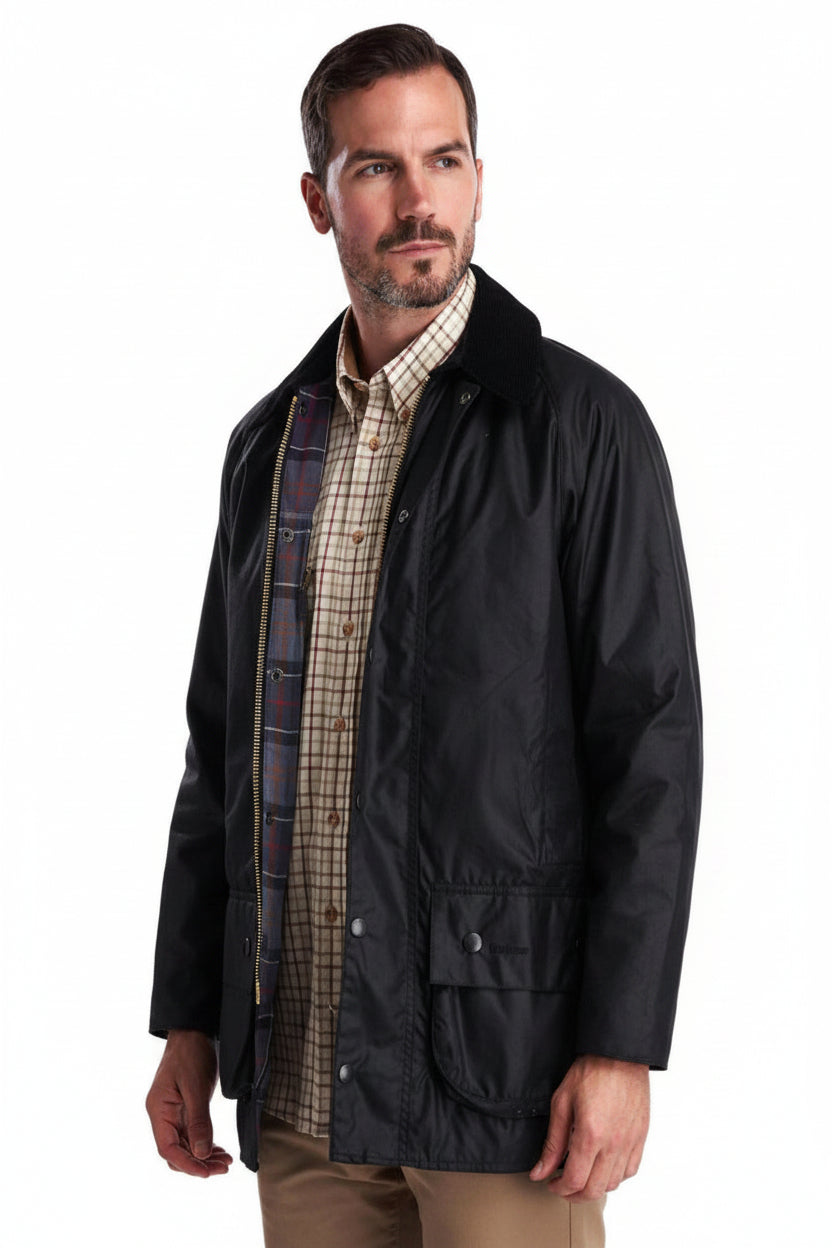 Mens Wax Jacket - Black